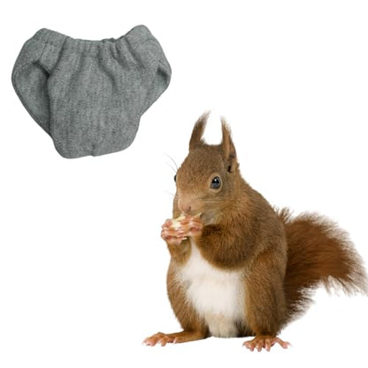 Washable Squirrel Diapers - Extra Small Reusable Pet Cloth Diapers Highly Absorbent Leak-Proof Urine Wet Pants with Adjustable Waistline for Indoor Squirrel (Grey, M (3.9" - 6.3"), Count, 1) - color: Grey