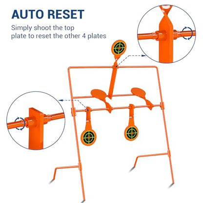 Highwild Resetting Target, Rated for .22 Rimfire - Large Size and 2.5 Inch Shooting Targets | Pop-Up Steel Prairie Dog - color: A- .22 Auto Resetting Target