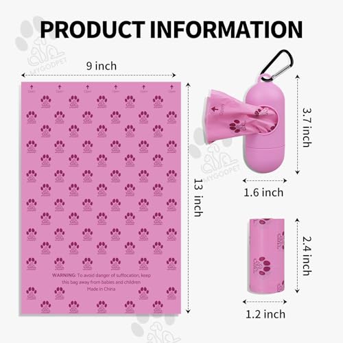 Dog Poop Bags Rolls with Dispenser 150 Count Biodegradable Bags for Dog and Cat Lavender Scented Waste Bag Leak Proof Doggie Poop Bag Doggy Trash Bag Purple - color: B-Purple(Lavender)-1 Dispenser+150 Bags, size: 1 Count (Pack of 150)
