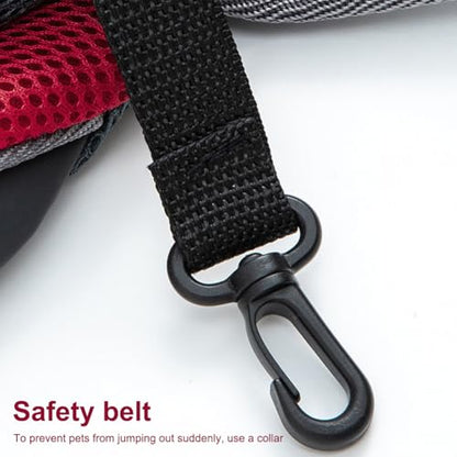 Pet Sling Carrier for Small Dogs & Cats, Hands-Free Dog Travel Bag with Adjustable Padded Strap, Breathable Mesh Puppy Carrier with Safety Hook & Zipper Pocket, Ideal for Kittens, Rabbits, Small Pets