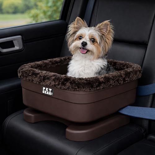 Pet Gear Booster Seat for Dogs/Cats, 16 Inch, Fudge Ripple | Removable Washable Comfort Pillow + Liner, Safety Tethers Included, Installs in Seconds, No Tools Required - color: Fudge Ripple, size: 16 Inch