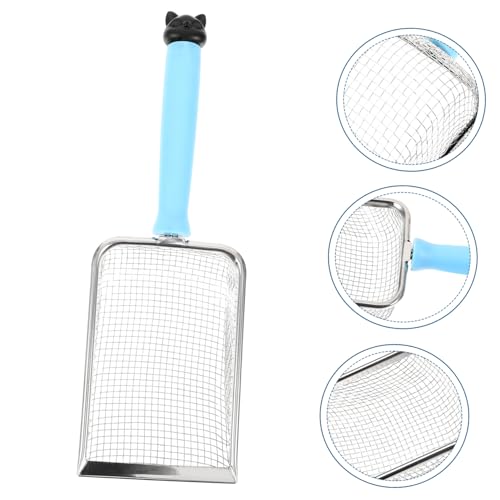 Stainless Steel Cat Litter Scoop Metal Cat Litter Shovel with Wide Mouth Design Pet Care Tool for Easy Cleaning of Litter Box Mesh