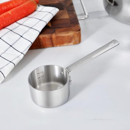 KEAWELL Premium Dog and Cat Food Measuring Cup 18/10 Stainless Steel (1, 2/3 Cup) - size: 2/3 Cup