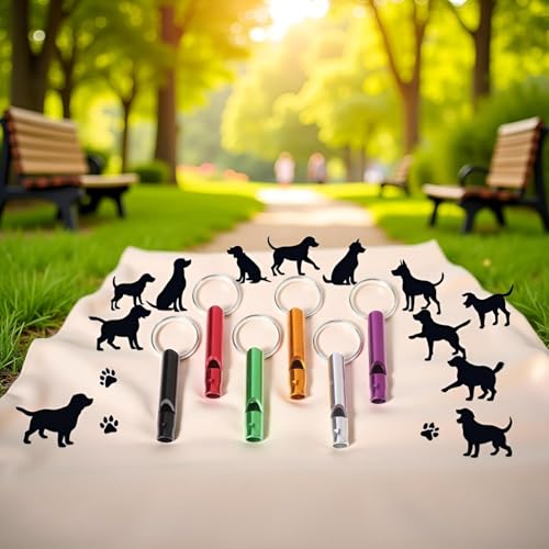 6 Pcs Ultrasonic Dog Training Whistles Metal Dog Training Whistles for Small Large Pet Dog Whistles Dog Flute Dog Whistles that Makes Dogs Come to You Dog Whistles that Makes Dogs Stop Barking