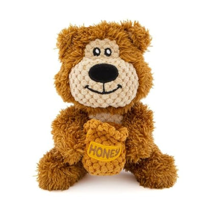 GURU Loveys Soft & Cuddly Bear Dog Toy with Removable Squeaker - Dog Toy with Multiple Textures to Stimulate Play & Engage Your Dog’s Instincts- Puzzle Dog Toy, Low-Pile & Bubble Plush - style: Bear