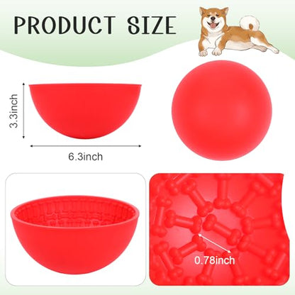 4 Pcs Dog Enrichment Lick Bowls Silicone Freeze Bowls Interactive Cat Licking Mats Slow Feeders for Cat Pet Oral Health for Boredom Anxiety Relief, Calming