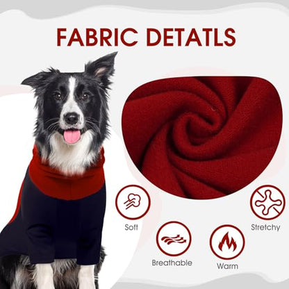 BRKURLEG Warm Dog Hoodie Dog Sweater Dog Anxiety Jacket with Ear Wrap Dog Fleece Shirt Adjustable Quiet Head Cover Sleeves Winter Soft Calming Vests for Dogs and Cats with Earmuffs, Dark Blue XS - color: Dark Blue, size: X-Small