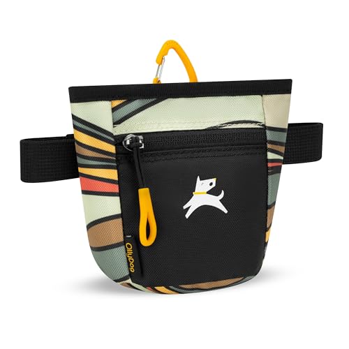 OllyDog, Goodie Treat Bag, Dog Treat Training Pouch | Magnetic Closure | 3 Ways to Wear | Hands-Free Waist Belt | Water-Resistant Recycled Vegan Fabric (Ventura '73) - color: Ventura '73