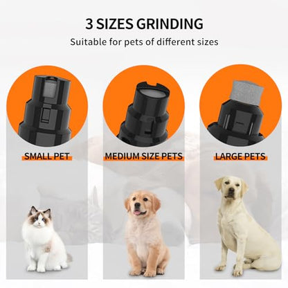 K&K Dog Nail Grinder, Professional Dual Speed Rechargeable Pet Nail Trimmer with LED Light, Painless Paws Nail Grinder for Dogs Claws, for Small Medium Large Cats & Dogs Visit the Store