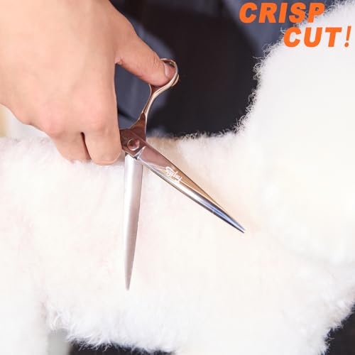 High-end Professional Dog Grooming Scissors Pet Grooming Shears 7.5 Inches Extremely Very Sharp Made Of Stainless Steel Alloy By Hand For Dog Cat Groomer - size: 7.5inch, style: Shears