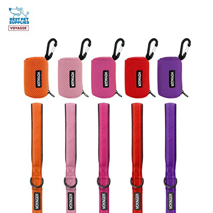 Best Pet Supplies 2팩 강아지 배변 봉투 홀더 목줄 부착물, 색상, 여행, 산책, 공원 및 실외 사용을 위한 재사용 가능한 메시 디스펜서 파우치, 클립온으로 부드럽고 내구성이 뛰어난 - 메시 레드 - color: 메시 (레드), size: 1개 (2팩)