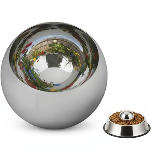 Soulchen Stainless Steel Slow Feeder Ball for Dogs, Weighted Metal Slow Feeder Ball, 3.54 Inch/9 cm, Slows Fast Eating to Prevent Choking, Bloating and Obesity, Safe for All Breeds