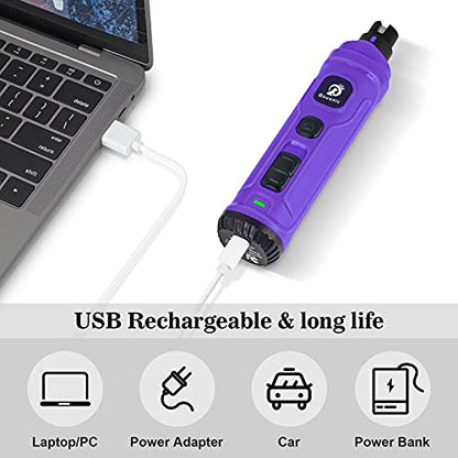 BOUSNIC Dog Nail Grinder with 2 LED Light - Super Quiet Pet Nail Grinder Powerful 2-Speed Electric Dog Nail Trimmer File Toenail Grinder for Puppy Small Medium Large Breed Dogs & Cats (Purple) - color: Purple
