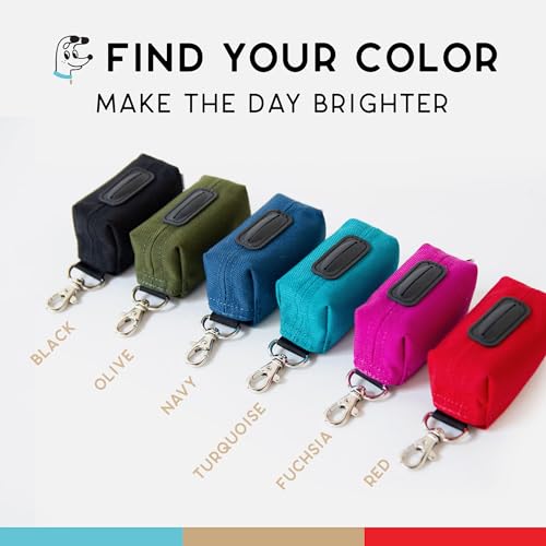 Dog Poop Bag Holder for Leashes, Cat Waste Bag Dispenser, 1000D Nylon, Attach to Cat Leash, Poop Bag Dispenser, Fits Standard Dog Poop Bags - Wildebeest(Olive) - color: Olive