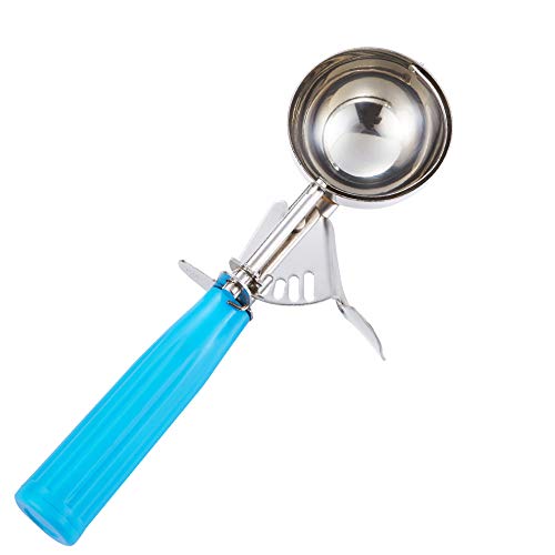 Portion Scoop - #16 (2 oz) - Disher, Cookie Scoop, Food Scoop - Portion Control - 18/8 Stainless Steel, Blue Handle - size: #16 / 2 oz