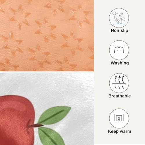 Apples Pattern Pet Bed Mat for Dogs and Cats, Soft Washable Crate Pad with Non-Slip Bottom, Cozy Bed Cushion for Small Medium Large Pets, 18x24 Inch - size: Small