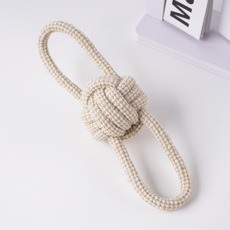Upgraded 5 Pack Pet Rope Toys for Small Dogs & Puppies, Durable Cotton Chew Toys with Knot Ball, Interactive Rope Toys for Teething, Tug of War, Training & Dental Care
