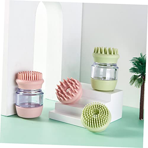 Yardwe Pet Shower Brush Silicone Shampoo Dispenser Scrubber for Dogs and Cats Dual Cleaning Modes Ergonomic Design for Easy Pet Bathing and Massaging