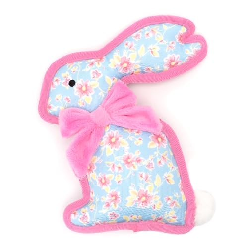 The Worthy Dog Honey Bunny Tough Plush Dog Toy – Durable Chomp-Resistant Dog Toy with Multiple Squeakers, Reinforced Mesh Lining & Strong Stitching - Blue, Large - color: Honey Bunny - Blue, size: Large