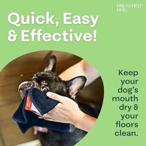 Face & Drool Towel – Microfiber Dog Slobber & Mouth Towel for Wiping Drool, Mess & Wet Snouts | Hand Size 7.8 x 12.5 in - size: 7.8in x 12.5in