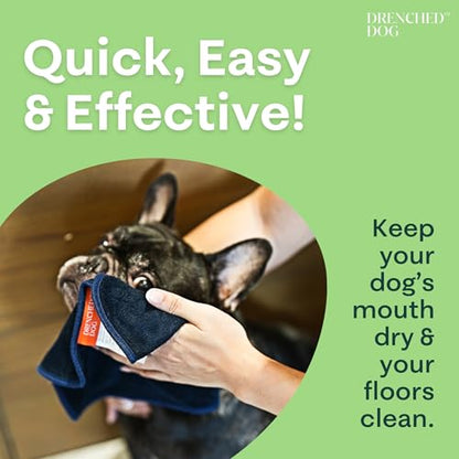 Face & Drool Towel – Microfiber Dog Slobber & Mouth Towel for Wiping Drool, Mess & Wet Snouts | Hand Size 7.8 x 12.5 in - size: 7.8in x 12.5in