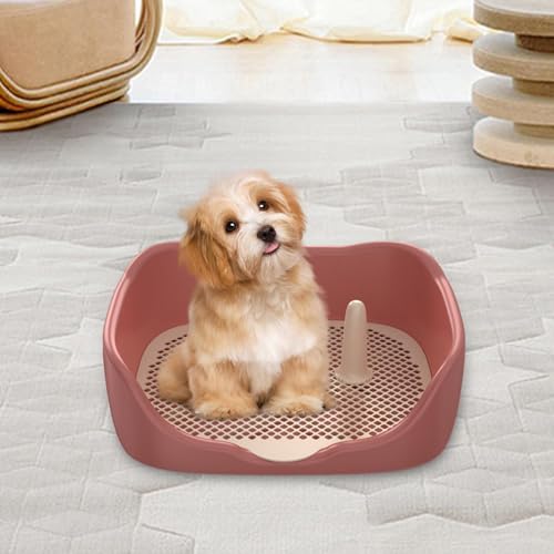 Dog Toilet, Mesh Grids Pet Training Toilet, Indoor Indoor Potty Tray, Cleaning Tool Mesh Grids Toilet, Red Large - color: Red Large