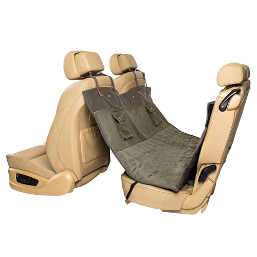 PetSafe Happy Ride Quilted Hammock Seat Cover - Long-Lasting Waterproof Backseat Protection - Keeps Leather Seats Clean & Protects from Scratches - Prevents Driver Distraction - Green - color: Green, size: Standard, style: Hammock