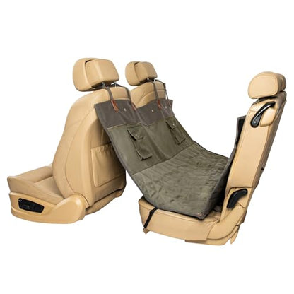 PetSafe Happy Ride Quilted Hammock Seat Cover - Long-Lasting Waterproof Backseat Protection - Keeps Leather Seats Clean & Protects from Scratches - Prevents Driver Distraction - Green - color: Green, size: Standard, style: Hammock
