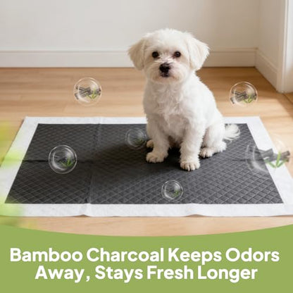 X9, Bamboo Charcoal Pet Training Pads, Super Absorbent, Good At Adsorbing Odors, Pet Pee Pads Extra Large 28" x 34"-50 Count, Disposable Puppy Pads for Dogs Cats Small Pets