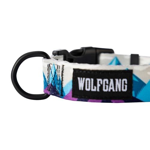 Wolfgang Heavy Duty, Adjustable Dog Collar with Quick Release Nylon Buckle for Walking & Training, MountainWave Print, Small - color: MountainWave Print, size: Small (5/8 Inch x 8-12 Inch)