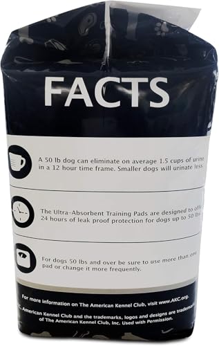 American Kennel Club Scented Puppy Training Pads with Ultra Absorbent Quick Dry Gel – 28 x 30 Pee Pads for Dogs - Fresh Scented - 50 Count, XL (Pack of 2) - size: 28 x 30 - 50 Count (Pack of 2)