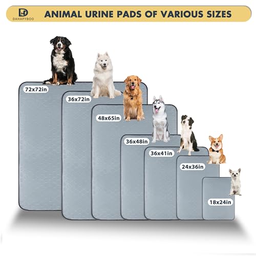 DAHAPYBOO Washable Pee Pads for Dogs 18x24,4 Pack | Reusable Puppy Pads for Dogs Non-Slip Waterproof Pet Training Pads for Crate, Playpen, Bed, Sofa,Whelping Box, Potty Training - size: 18X24-4P