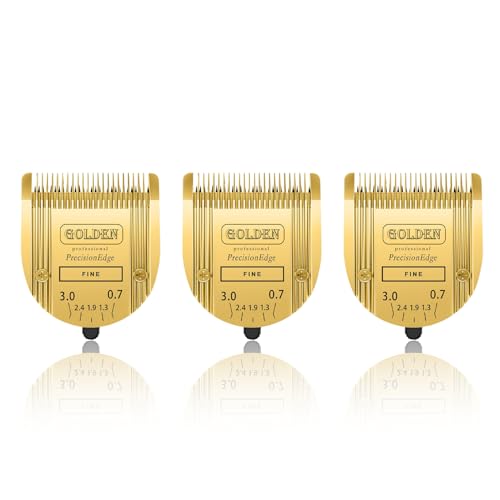 Adjustable 5 in 1 Blades Compatible with WAHL Arco,Bravura .Chromado，Creativa，Figura Dog Clippers for Dogs Grooming(Gold/3PC) - color: Gold-1