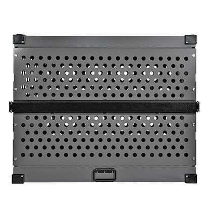 K9 Kennel Boss Aluminum Collapsible Dog Crate, Heavy Duty Folding Kennel - Large (Gray) - color: Gray, size: 41.6"L x 29.7"W x 33.9"H