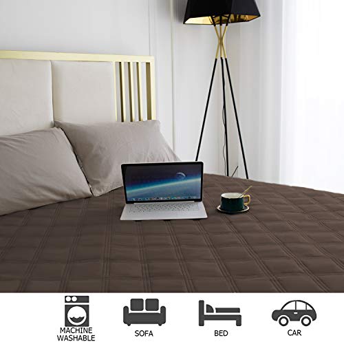 Ameritex Waterproof Dog Bed Cover Pet Blanket with Anti-Slip Back for Furniture Bed Couch Sofa - color: Chocolate, size: 30x60 Inch (Pack of 1)