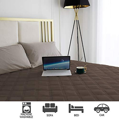 Ameritex Waterproof Dog Bed Cover Pet Blanket with Anti-Slip Back for Furniture Bed Couch Sofa - color: Chocolate, size: 30x60 Inch (Pack of 1)