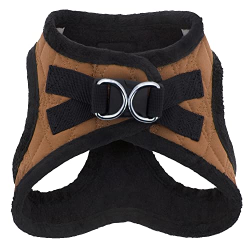 Best Pet Supplies - All Weather Plush, Reflective, No Pull Harness for Small, Medium Dogs, Cats - Secure with Hook & Loop Fastener, Buckle, Double D-Rings - Beige Plush, XS - color: Beige Plush, size: XS