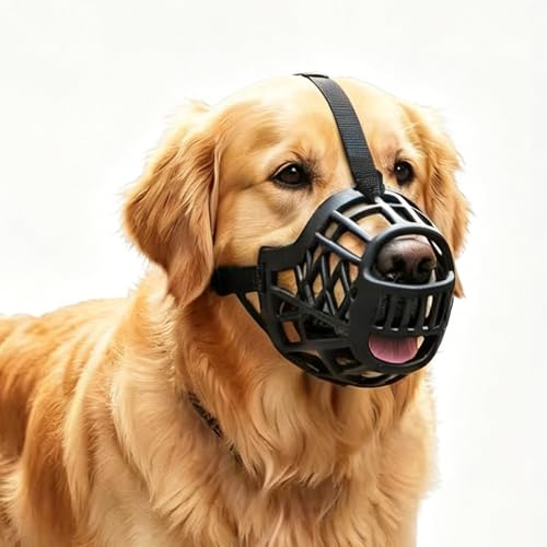Soft Basket Rubber Dog Muzzle,Dog can Pant and Drink,Humane Cage Mouth Cover，Breathable Adjustable Muzzle to Prevent Biting,Chewing and Scavenging,Ideal for Training,Grooming & Daily Use (Black, XXS) - color: Black, size: XXS