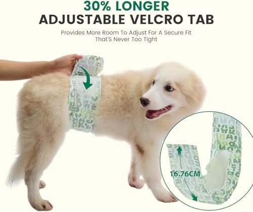Gardner Pet Male Dog Diapers Disposable 50 Ct, Male Dog Wraps with Wetness Indicator & Flashdry Gel Technology, Dog Diapers Male for Puppy Training, Marking, Incontinence, Travel - Small - size: S-50ct (11-17" Waist)