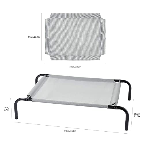 Amazon Basics Cooling Breathable Elevated Dog Bed with Metal Frame for Small Dogs, 36" x 22" x 7.5", Grey - color: Grey, size: Small