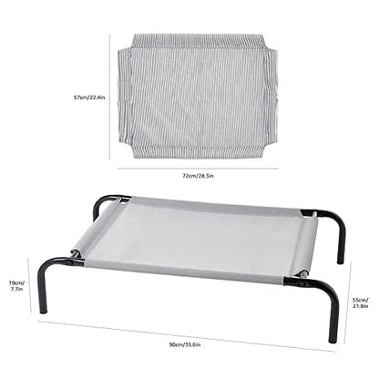 Amazon Basics Cooling Breathable Elevated Dog Bed with Metal Frame for Small Dogs, 36" x 22" x 7.5", Grey - color: Grey, size: Small