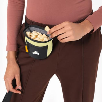 OllyDog, Goodie Treat Bag, Dog Treat Training Pouch | Magnetic Closure | 3 Ways to Wear | Hands-Free Waist Belt | Water-Resistant Recycled Vegan Fabric (Sol) - color: Sol