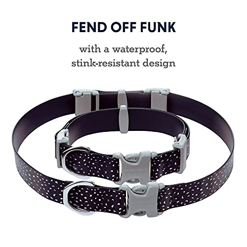 Ruffwear, Confluence Dog Collar, Waterproof Heavy Duty Quick Release Buckle, Odor-Resistant Easy Clean Adjustable TPU Webbing with & Silent ID Attachment, Midnight Blue, 20"-26" - color: Midnight Blue, size: 20"-26"