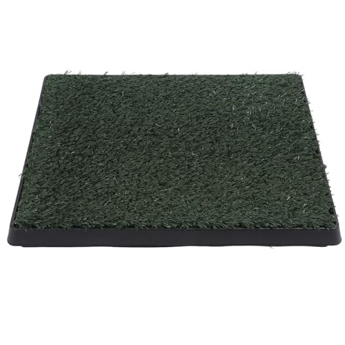 WW Dog Grass Pee Pads, Reusable Artificial Grass Potty Tray with 3 - Layer Drainage System, Easy - Clean Fake Grass Potty for Small Dogs, Indoor Puppy Training Mat (S) - size: S