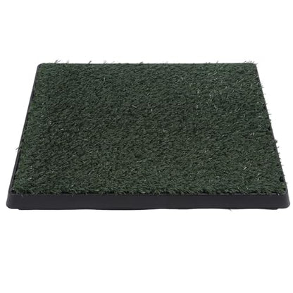 WW Dog Grass Pee Pads, Reusable Artificial Grass Potty Tray with 3 - Layer Drainage System, Easy - Clean Fake Grass Potty for Small Dogs, Indoor Puppy Training Mat (S) - size: S