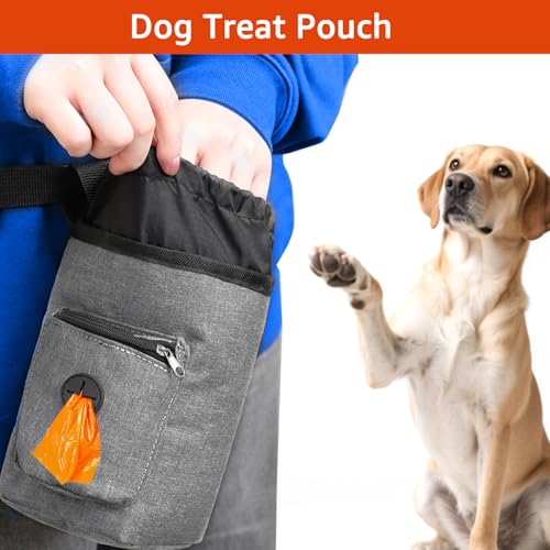 4Pack-Treat Pouch, Clicker for Training, Retractable Target Stick, Whistle for Lure Course, Agility Equipment Tools for Trainer, Cat Toilet Trainer Kit, Accessory for Pet Puppy Kitten Behavior Aids