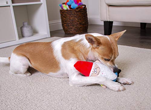 goDog (2 Count) Magical Creatures Garden Gnome Squeaky Plush Dog Toy, Chew Guard Technology - Red/Blue, Small - size: Small, style: Garden Gnomes, 2-Pack