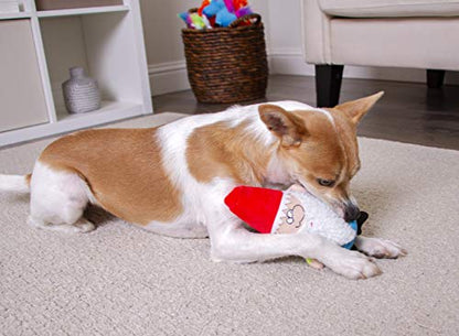 goDog (2 Count) Magical Creatures Garden Gnome Squeaky Plush Dog Toy, Chew Guard Technology - Red/Blue, Small - size: Small, style: Garden Gnomes, 2-Pack