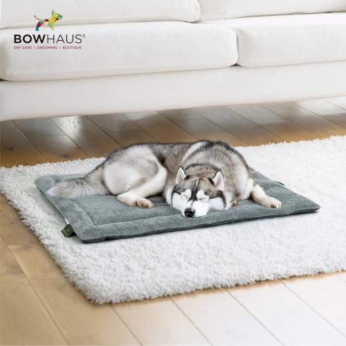 BOWHAUS 39.4" x 25.2” Machine-Washable Fluffy Dog Bed for 42" Kennel, Soft Crate Mat with Non-Slip Bottom, Cozy Pet Pad for Sleeping, Medium, Large Dog Kennel Flat Bed - size: 39.4" x 25.2" x 1.2"