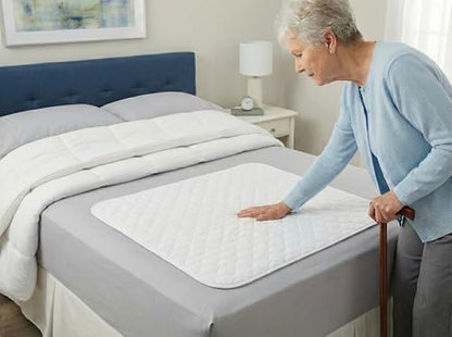 RMS Ultra Soft 4-Layer Washable and Reusable Incontinence Bed Pad - Waterproof Bed Pads, 34"X36" - size: 34 x 36 Inch